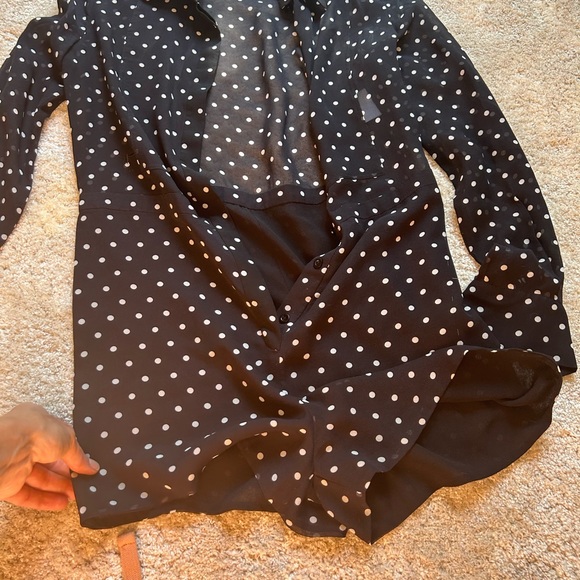 Christian Dior Sheer silk Polka Dot shorts tunic size 34 us2 jumpsuit - Picture 14 of 16